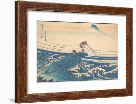 Kajikazawa in Kai Province-Katsushika Hokusai-Framed Premium Giclee Print