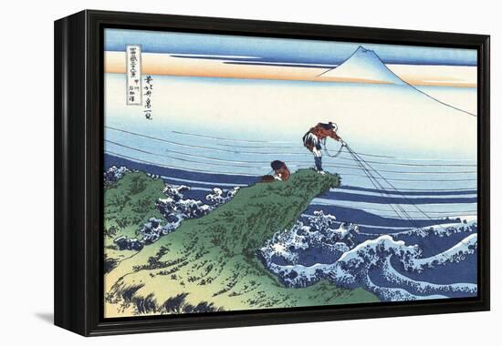 Kajikazawa in Kai Province-Katsushika Hokusai-Framed Premier Image Canvas