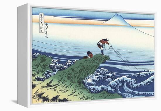 Kajikazawa in Kai Province-Katsushika Hokusai-Framed Premier Image Canvas