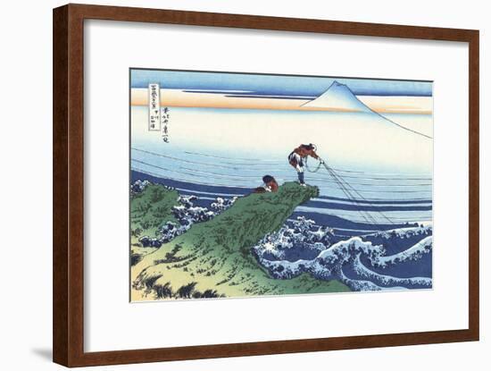 Kajikazawa in Kai Province-Katsushika Hokusai-Framed Premium Giclee Print