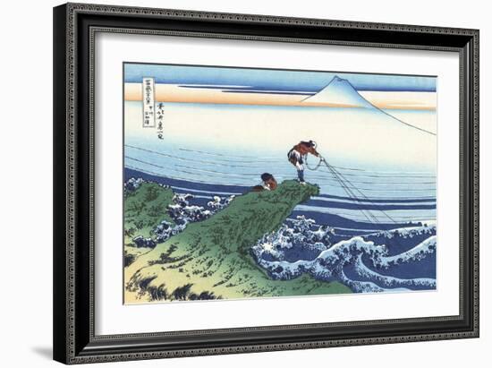 Kajikazawa in Kai Province-Katsushika Hokusai-Framed Premium Giclee Print