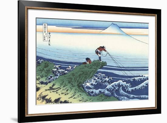 Kajikazawa in Kai Province-Katsushika Hokusai-Framed Giclee Print