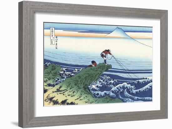 Kajikazawa in Kai Province-Katsushika Hokusai-Framed Giclee Print