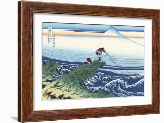 Kajikazawa in Kai Province-Katsushika Hokusai-Framed Giclee Print