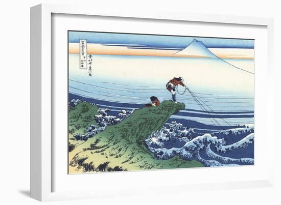 Kajikazawa in Kai Province-Katsushika Hokusai-Framed Giclee Print