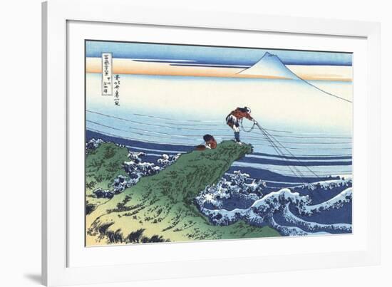 Kajikazawa in Kai Province-Katsushika Hokusai-Framed Giclee Print