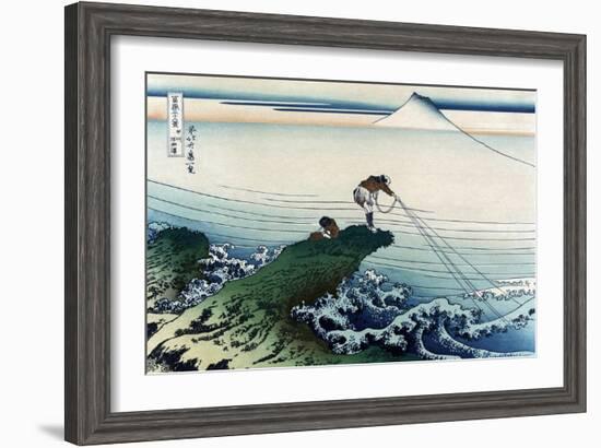 Kajikazawa in Kai Province-Katsushika Hokusai-Framed Art Print