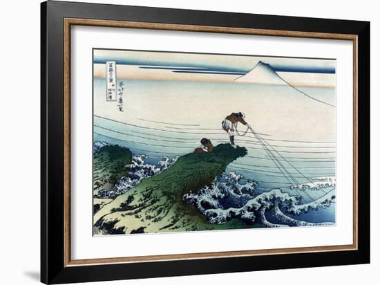 Kajikazawa in Kai Province-Katsushika Hokusai-Framed Art Print