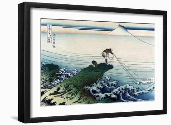 Kajikazawa in Kai Province-Katsushika Hokusai-Framed Art Print