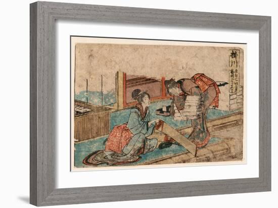 Kakegawa-Katsushika Hokusai-Framed Giclee Print