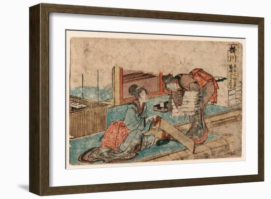 Kakegawa-Katsushika Hokusai-Framed Giclee Print
