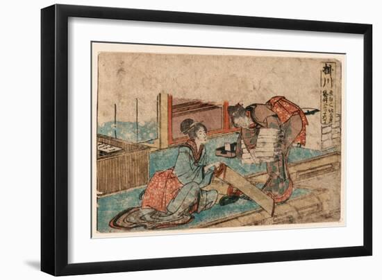 Kakegawa-Katsushika Hokusai-Framed Giclee Print