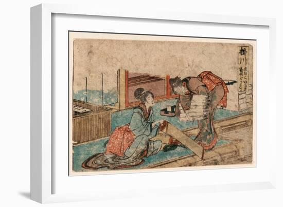 Kakegawa-Katsushika Hokusai-Framed Giclee Print