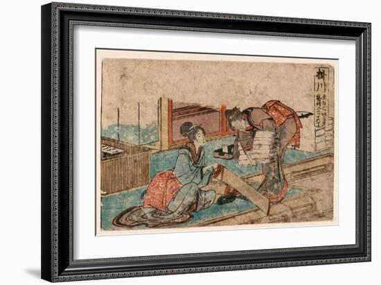 Kakegawa-Katsushika Hokusai-Framed Giclee Print