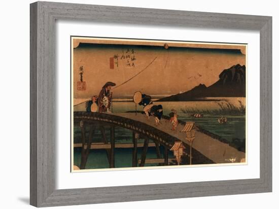 Kakegawa-Utagawa Hiroshige-Framed Giclee Print