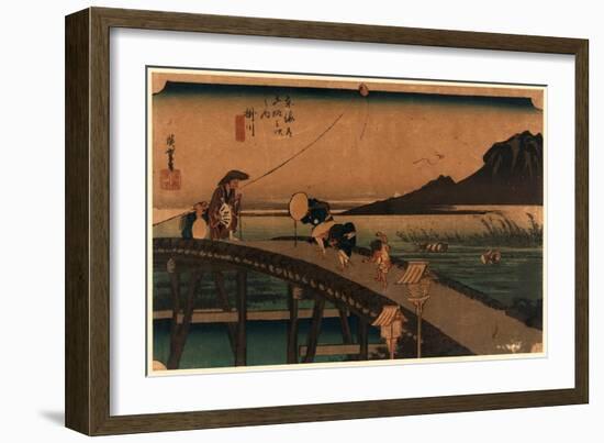 Kakegawa-Utagawa Hiroshige-Framed Giclee Print