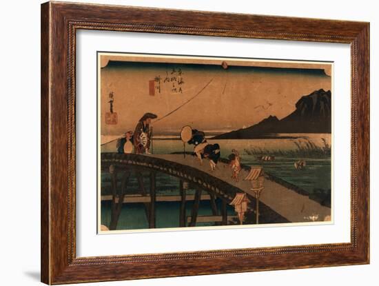 Kakegawa-Utagawa Hiroshige-Framed Giclee Print