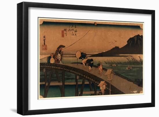 Kakegawa-Utagawa Hiroshige-Framed Giclee Print