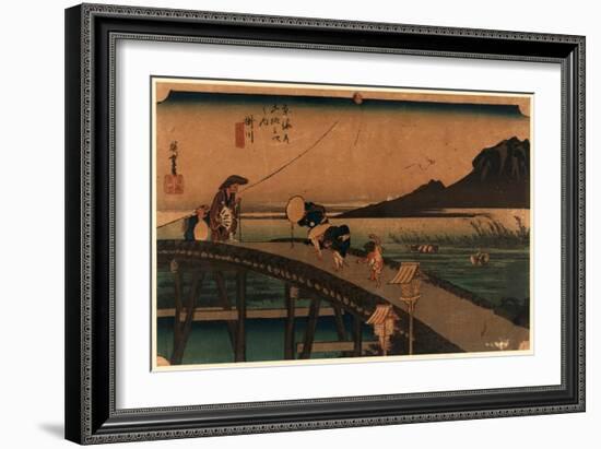 Kakegawa-Utagawa Hiroshige-Framed Giclee Print