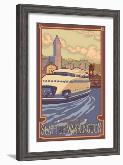 Kalakala Ferry, Seattle, Washington-Lantern Press-Framed Art Print