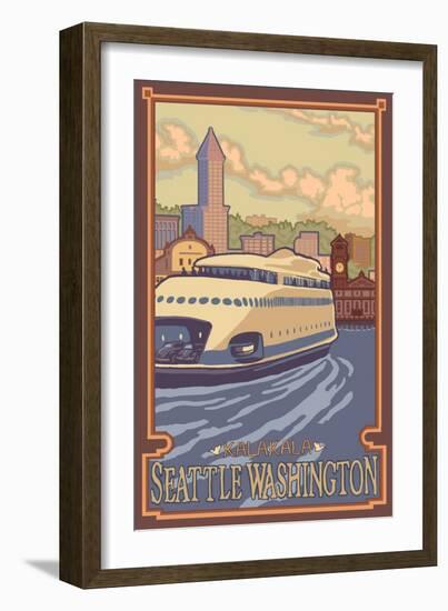 Kalakala Ferry, Seattle, Washington-Lantern Press-Framed Art Print