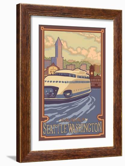 Kalakala Ferry, Seattle, Washington-Lantern Press-Framed Art Print