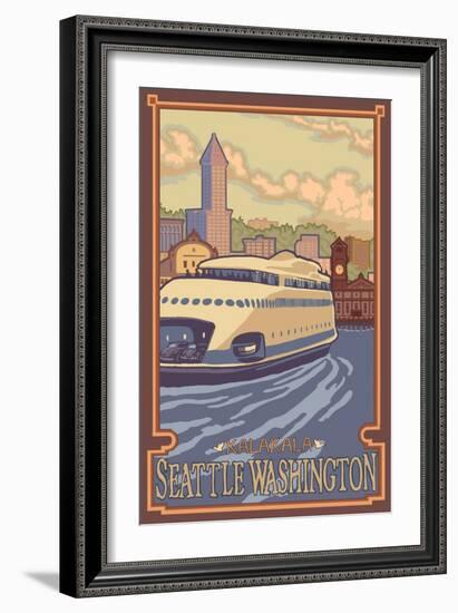 Kalakala Ferry, Seattle, Washington-Lantern Press-Framed Art Print