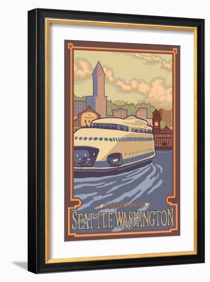 Kalakala Ferry, Seattle, Washington-Lantern Press-Framed Art Print