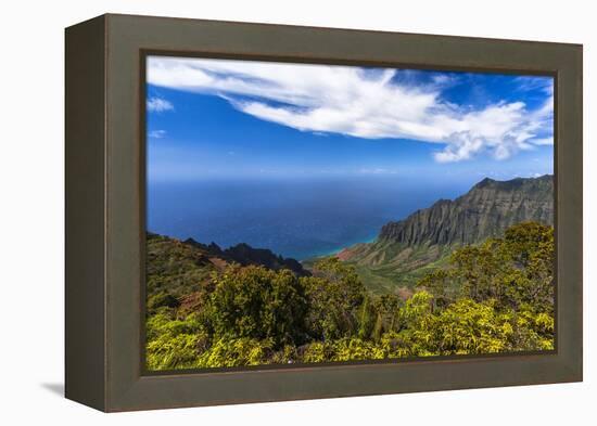 Kalalau Valley Overlook in Kauai-Andrew Shoemaker-Framed Premier Image Canvas