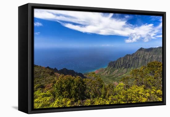 Kalalau Valley Overlook in Kauai-Andrew Shoemaker-Framed Premier Image Canvas