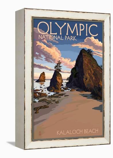 Kalaloch Beach - Olympic National Park, Washington-Lantern Press-Framed Stretched Canvas