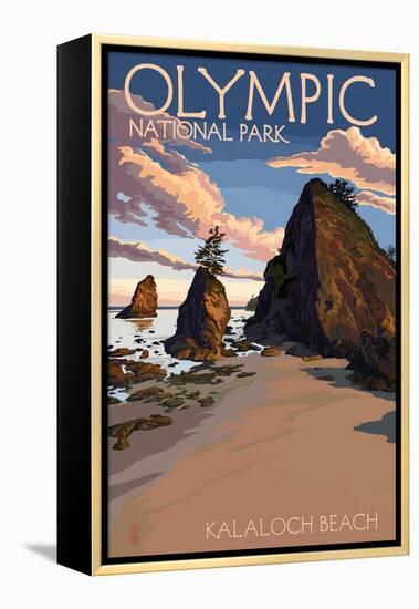 Kalaloch Beach - Olympic National Park, Washington-Lantern Press-Framed Stretched Canvas