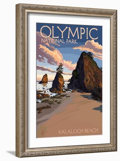 Kalaloch Beach - Olympic National Park, Washington-Lantern Press-Framed Art Print