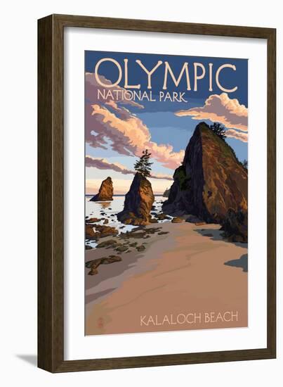 Kalaloch Beach - Olympic National Park, Washington-Lantern Press-Framed Art Print