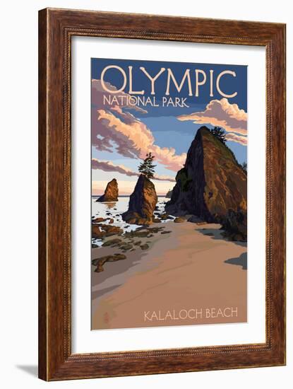 Kalaloch Beach - Olympic National Park, Washington-Lantern Press-Framed Art Print