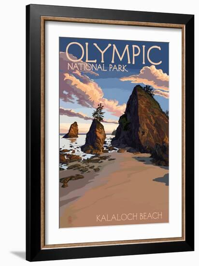 Kalaloch Beach - Olympic National Park, Washington-Lantern Press-Framed Art Print