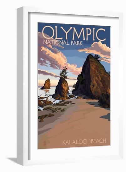 Kalaloch Beach - Olympic National Park, Washington-Lantern Press-Framed Art Print