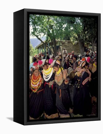 Kalash Women, Rites of Spring, Joshi, Bumburet Valley, Pakistan, Asia-Upperhall Ltd-Framed Premier Image Canvas