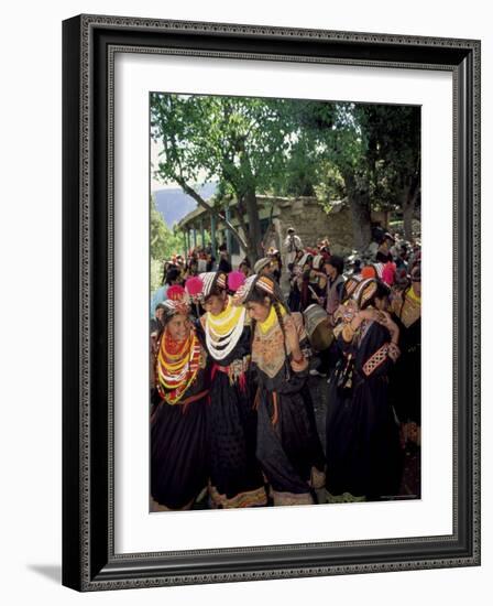 Kalash Women, Rites of Spring, Joshi, Bumburet Valley, Pakistan, Asia-Upperhall Ltd-Framed Photographic Print