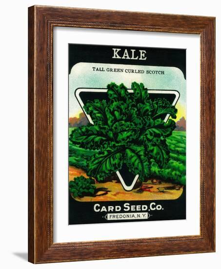 Kale Seed Packet-Lantern Press-Framed Art Print