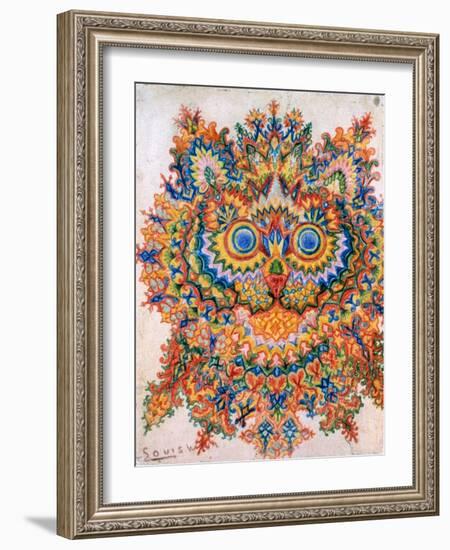 Kaleidoscope Cats IV-Louis Wain-Framed Giclee Print
