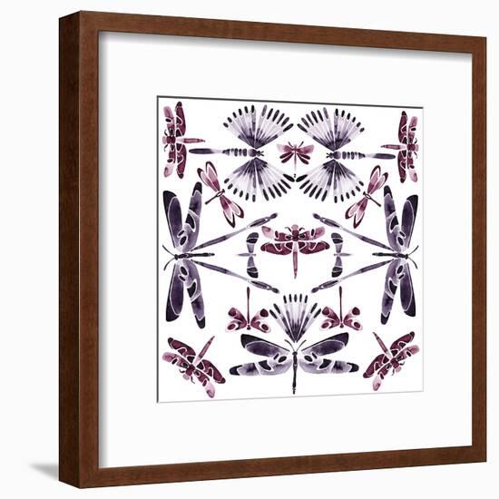 Kaleidoscope Dragonflies-Kristine Hegre-Framed Giclee Print