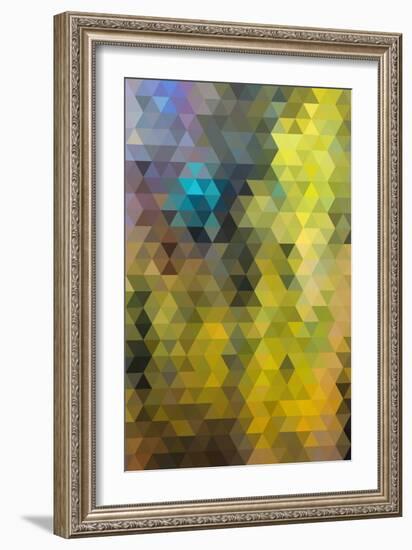 Kaleidoscope Geometric Pattern-H2Oshka-Framed Art Print