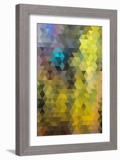 Kaleidoscope Geometric Pattern-H2Oshka-Framed Art Print