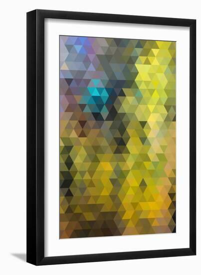 Kaleidoscope Geometric Pattern-H2Oshka-Framed Art Print