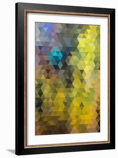 Kaleidoscope Geometric Pattern-H2Oshka-Framed Art Print