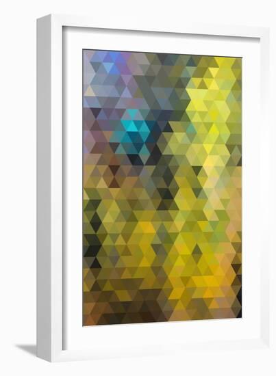 Kaleidoscope Geometric Pattern-H2Oshka-Framed Art Print