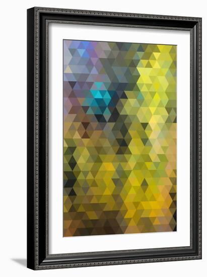 Kaleidoscope Geometric Pattern-H2Oshka-Framed Art Print