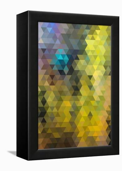 Kaleidoscope Geometric Pattern-H2Oshka-Framed Stretched Canvas