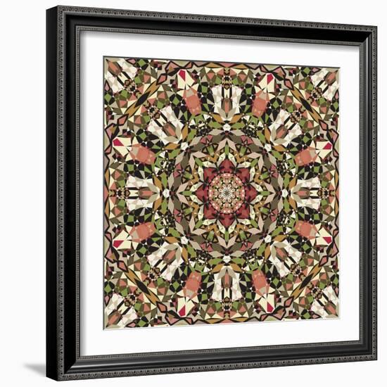 Kaleidoscope Pattern-natbasil-Framed Art Print